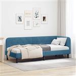 vidaXL Hoekbedframe Blauw 80 x 200 cm Fluweel