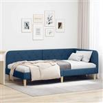vidaXL Hoekbedframe Blauw 100 x 200 cm Stof