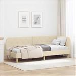 vidaXL Hoekbedframe met hoofdeinde Crème 80 x 200 cm Stof