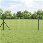 vidaXL Afrasteringspaal 2 pcs Groen 110 cm Poedergecoat staal