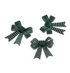 Donkergroene Strik Gestreept 12,7cm 3st