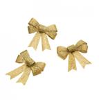 Gouden Strik Glitter 12,7cm 3st