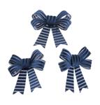 Donkerblauwe Strik Velvet 10cm 3st