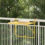vidaXL Hangende Balkon Tafel Mosterdgeel 60 x 39 x 65 cm Staal