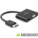 StarTech.com DP2VGAHD20 video kabel adapter DisplayPort HDMI + VGA (D-Sub) Zwart