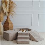 Speelset 3 elementen + Rib Ballenbad 90x30 - Dark Beige incl. 200 ballen Dark Beige