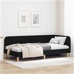 vidaXL Hoekbedframe met hoofdeinde Zwart 100 x 200 cm Stof