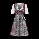 Rood Zilveren Dirndl Jurk Oktoberfest 2 delig
