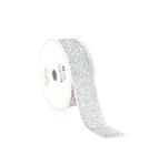 Zilveren Lint Glitter 25Mm 3m