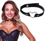 Hart Ketting Zwart Zilver