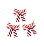 Rood Witte Strik Gestreept 11cm 3st