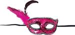Roze Oogmasker Veren Volwassen