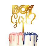 Gender Reveal Taarttopper Goud