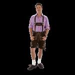 Lederhose kort bruin GEITENLEER/ kurz braun ZIEGENLEDER