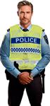 Politie Vest Blauw Geel