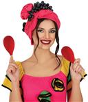 Red wooden maraca 20 cm