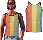 Rainbow mesh t-shirt