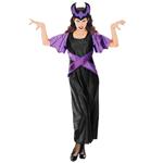 Halloween Jurk Zwart Paars Dames Duivel