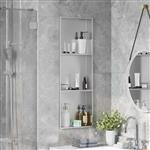 vidaXL Douche Niche Zilver 90 x 30 x 9,5 cm Roestvrij staal
