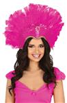 Feather headpiece fuchsia