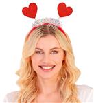 Haarband Hartjes Glitter Rood