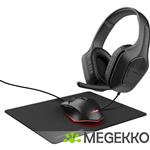 Trust GXT 790 3-in-1 Muis, Muismat, en Headset Bundel Zwart