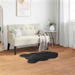 vidaXL Nep Schapenvacht Tapijt Tafalla Zwart 80 x 120 cm Polyester