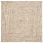 vidaXL Tapijt Natuurlijk en wit 120 x 120 cm Jute