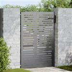 vidaXL Tuinpoort met slot Zwart 94 x 125 cm Poedergecoat staal