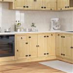 vidaXL Kast met plank Honing 60 x 46 x 81,5 cm Massief grenenhout