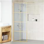 vidaXL Inloop Douche Wand Goud 80 x 195 cm gehard glas