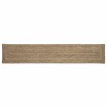 vidaXL Tapijt Naturel en zwart 80 x 400 cm Jute
