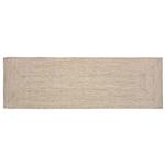 vidaXL Tapijt Natuurlijk en wit 60 x 250 cm Jute