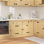 vidaXL Kast met lade Honing 60 x 46 x 81,5 cm Massief grenenhout