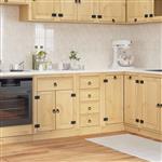 vidaXL Kast met lade Honing 40 x 46 x 81 cm Massief grenenhout