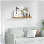 vidaXL Wandplank Wandgemonteerd Beige 80 x 23,5 x 4 cm Bewerkt hout