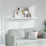 vidaXL Wandplank met opslag Wit Marmer 120 x 23,5 x 4 cm Bewerkt hout