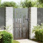 vidaXL Tuinpoort met slot Zwart 85 x 180 cm Gepoedercoat staal