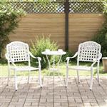 vidaXL Tuinstoel 2 pcs Wit 55 x 56,5 x 91cm Aluminium