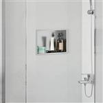 vidaXL Douche Niche Zilver 30 x 20 x 9,5 cm Roestvrij staal