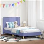 vidaXL Bedframe voor kinderen met hoofdbord Jeans Blauw 90 x 200 cm