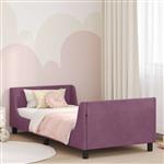 vidaXL Bedframe voor kinderen met hoofdbord Paars 80 x 200 cm Fluweel