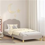 vidaXL Bedframe voor kinderen met hoofdbord Lichtgrijs 80 x 200 cm