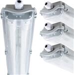 4 PACK - LED TL dubbel armaturen met 8 lampen 120 cm - Koud wit licht 6500 K - Waterdicht