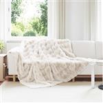 vidaXL Neppels Konijnenbont Deken Wit 220 x 240 cm Polyester