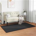 vidaXL Antislip vloerkleed van imitatie konijnenbont Olite Zwart