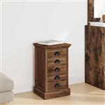 vidaXL Ladekast met lade Bruin 35,5 x 29,5 x 60 cm Massief Teakhout