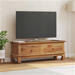 vidaXL TV-standaard met lade Naturel 110 x 35 x 40 cm Massief Teakhout