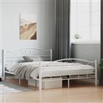 vidaXL Bedframe metaal wit 140x200 cm