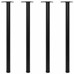 vidaXL Tafelpoten in hoogte verstelbaar zwart 1100 mm 4 st